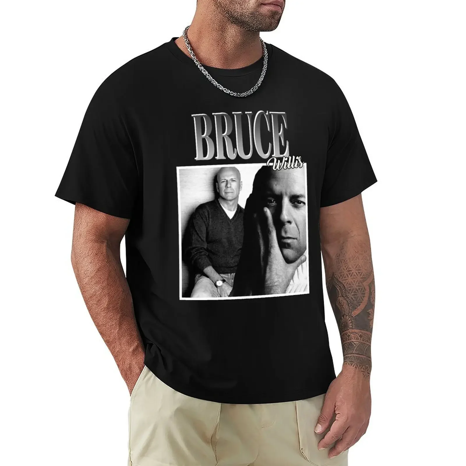 Bruce Willis Classic T-Shirt basketball graphic tees plus size tops mens graphic t-shirts big and tall