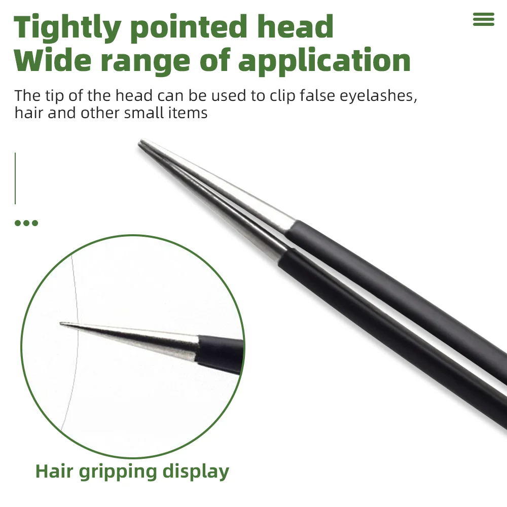 6PCS pinzette per ciglia Clip per ciglia di bellezza in acciaio inossidabile pinzette antistatiche Ultra rigide ad alta precisione imposta strumenti per il trucco