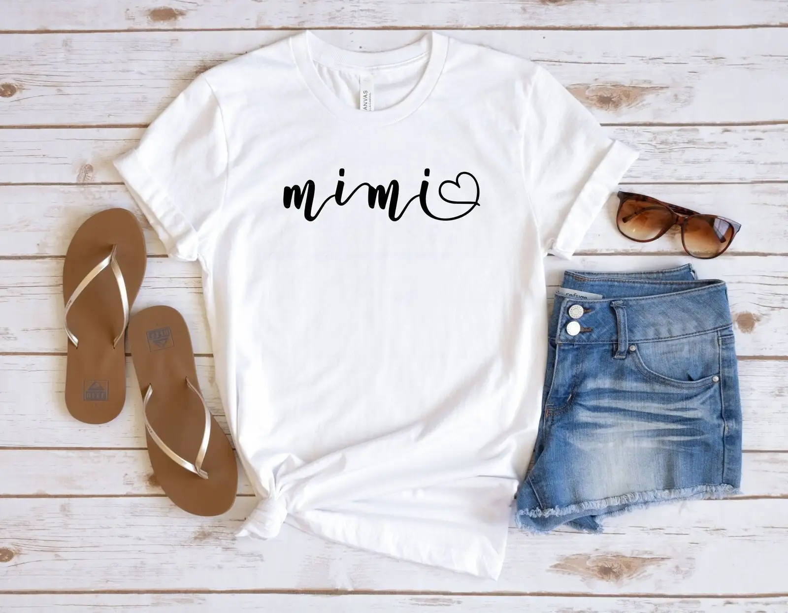 Mimi T Shirt Mother'S Day Mom Heart New Grandmother Birthday First Time Grandma