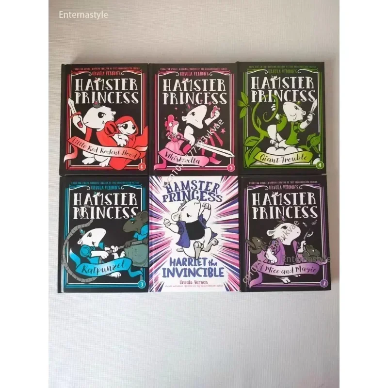 6 Books/Set Hardcover Hamster Princess Series Hamster Princess Children Humor English Storybook Livre Libros En EspañolBooks