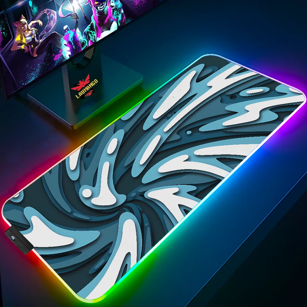 LAYERED SWIRL Large Mouse Pad 900x400 Gaming Mat Pc Gamer Desk Accessories Office Desktops Mousepad Mats Keyboard Extended Xxl