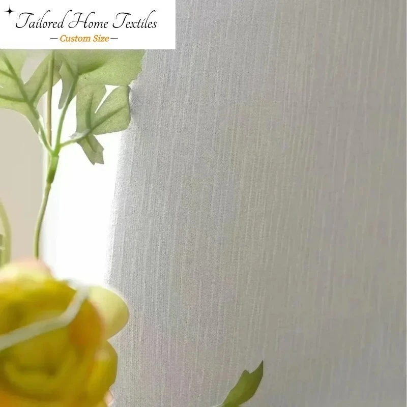 

Custom Size Modern Simple 95% Blackout Thicken Chenille Luxury Curtains for Living Room Bedroom Dining Window White Tulle Decor