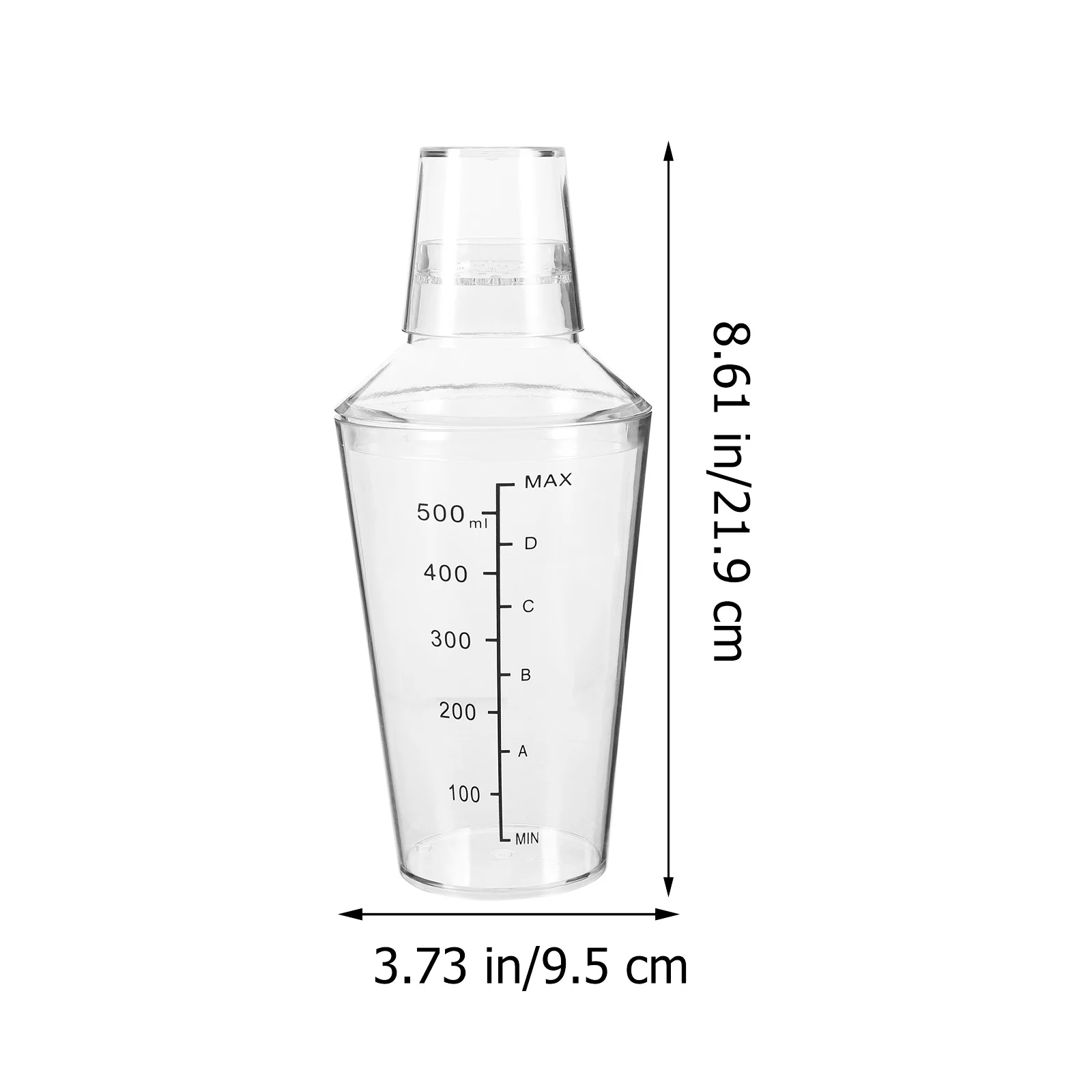 

Cocktail Shaker Clear Drink Mixing Cup With Scale For Milk Tea Making Plastic Transparent Bar Tool