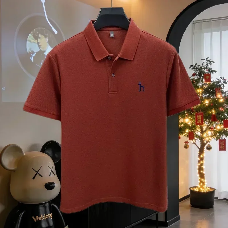 100% reine Baumwolle, hochwertiges Marken-Poloshirt für Herren, kurzärmelig, Sommermode, exquisit gesticktes Golf-Oberteil, lässiges T-Shirt. ﻿ – Detail 28