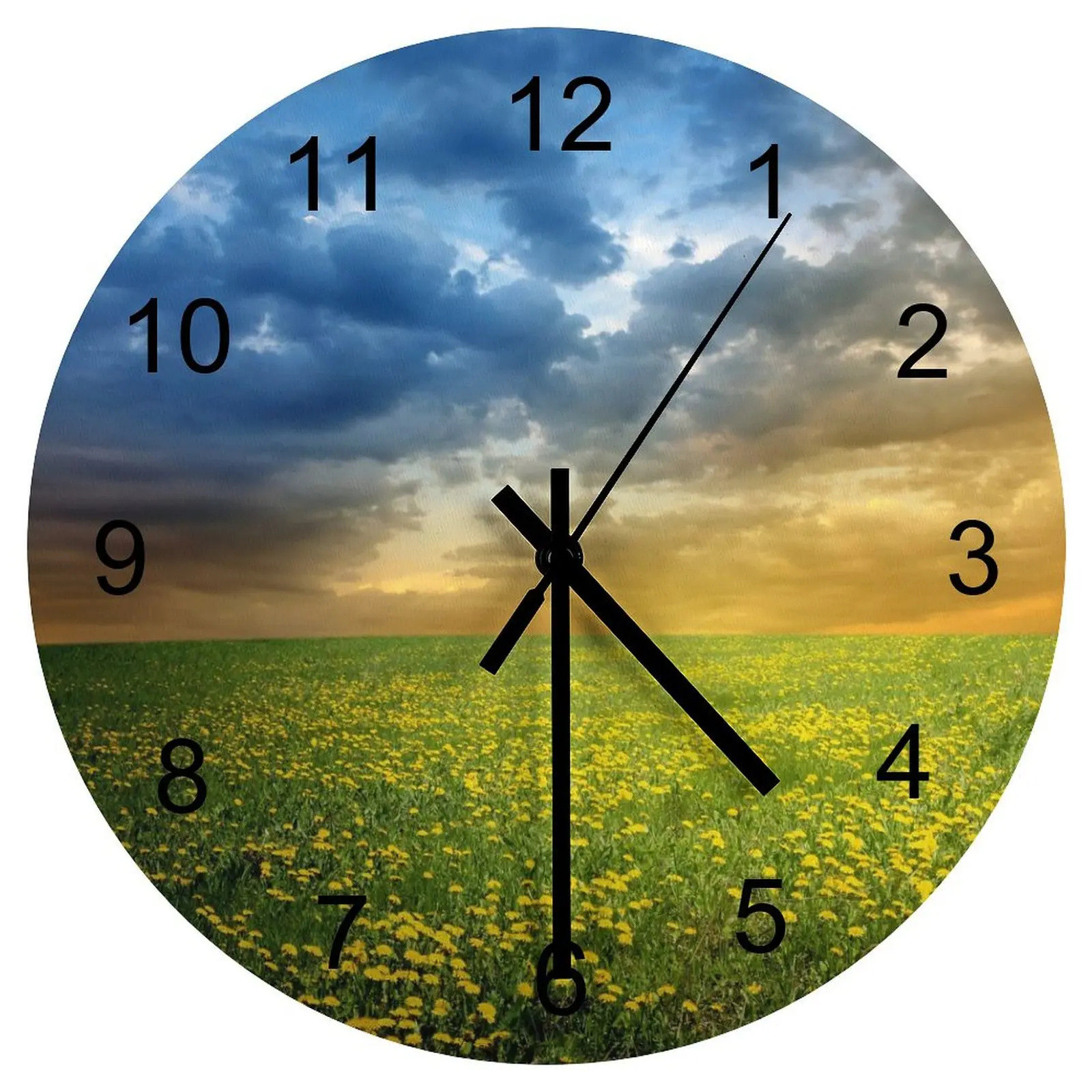 

Workshop Wall Clock Refined nature Clocks 12 inch Mute Fashion Round Artistic DIY Theme Vintage