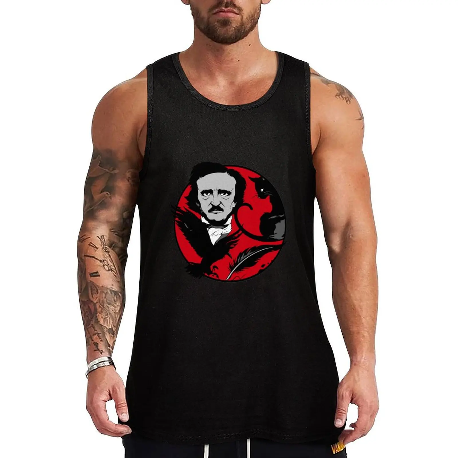 

Edgar Allan Poe Bird Vintage Gift Men Tank Top mens clothing Men's gym t-shirt gym man