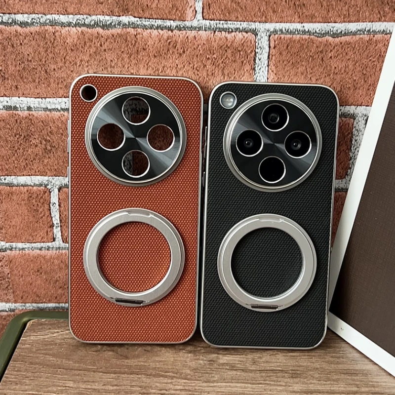 

Для OPPO Find X8 Ultra X8 Pro Роскошный матовый чехол из искусственной кожи с кольцевой подставкой Магнитная защитная задняя крышка для OPPO Find X 8Ultra Shell