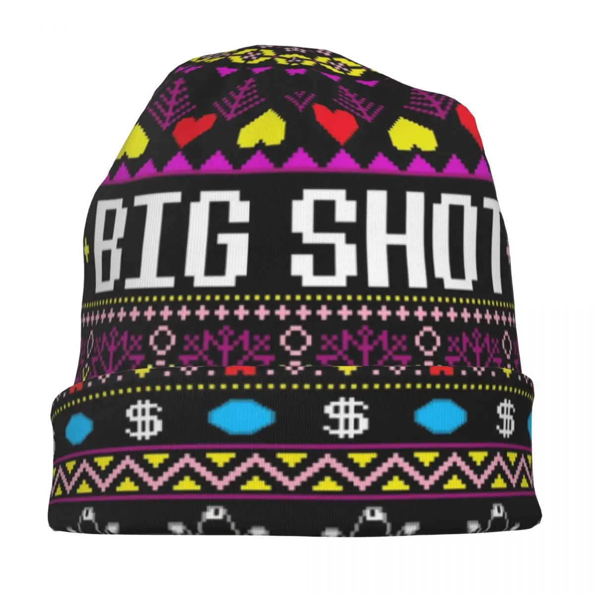 Spamton's BIG SHOT Kromer Krismas Deltarune Bonnet Hat Fashion Outdoor Skullies Beanies Hats Unisex Warm Head Wrap Cap