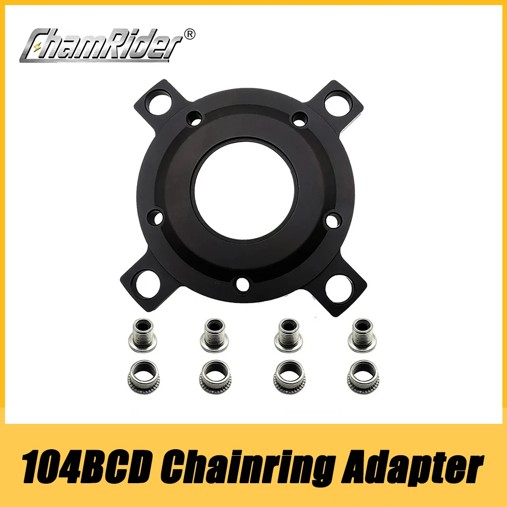 

Electric Bicycle Crank 104BCD Chainring Adapter for Mid Drive Motor Bicycle Accessories Parts