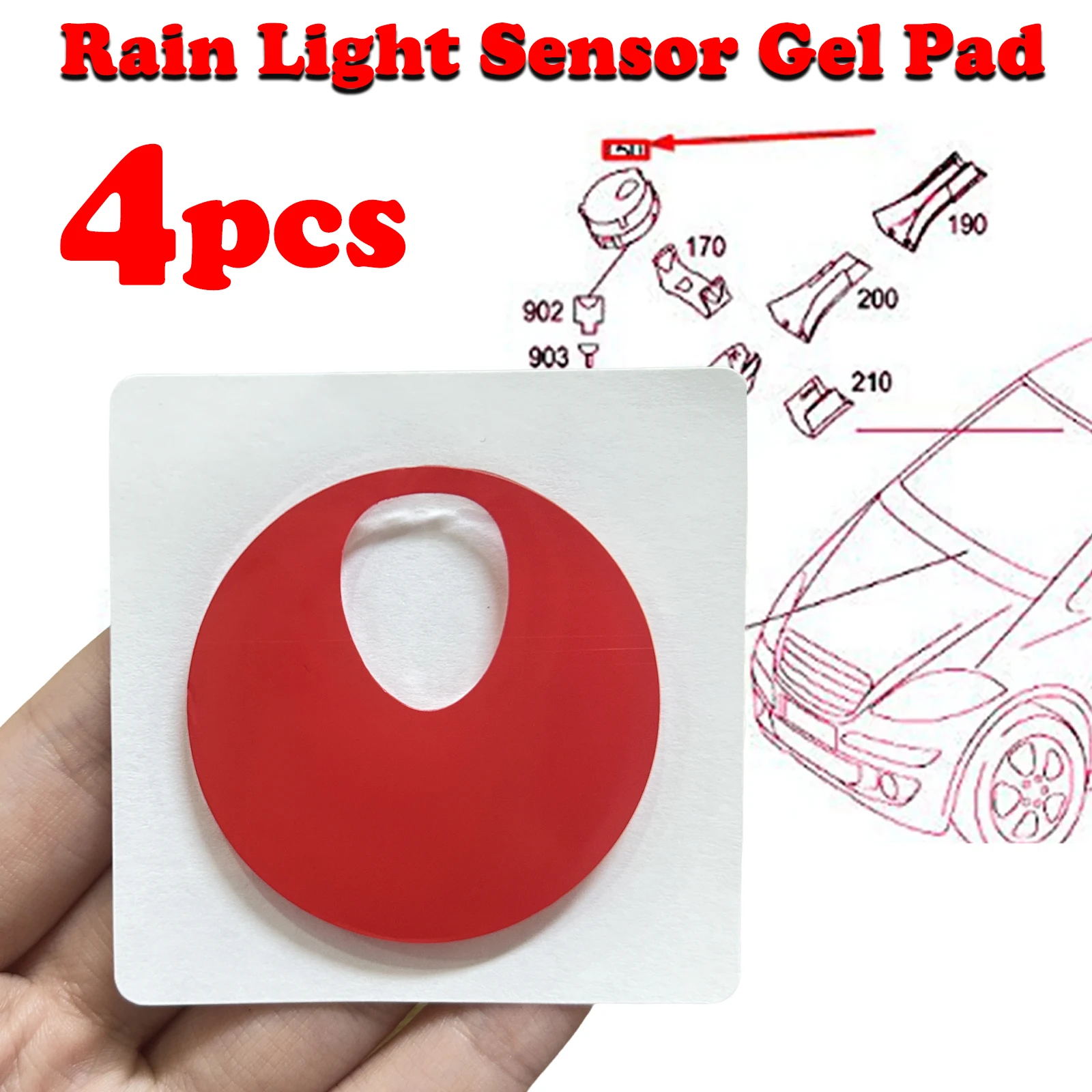 

Rain Light Sensor Gel Pad Adhesive Film Silicone Sticker Windscreen Chip Fix Tape For Renault Nissan Benz Smart Fiat Cadillac
