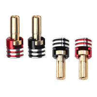 Welding-free Hard shell Metal Heatsink Bullet Plugs 4mm/5mm Set for RC Car LowPro Bullet Plugs