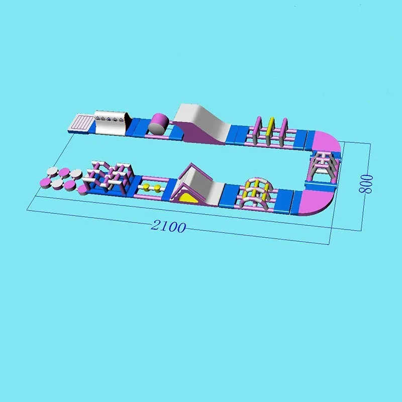 

Large-scale water clearance equipment to clear the lake floating water park inflatable sea clearance obstacle combination