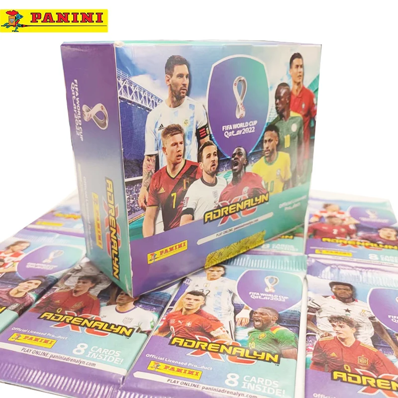 2022 Panini Football Star Cards Box Qatar World Cup Soccer Star Collection Messi Ronaldo Footballer Limited Fan Cards Box Set