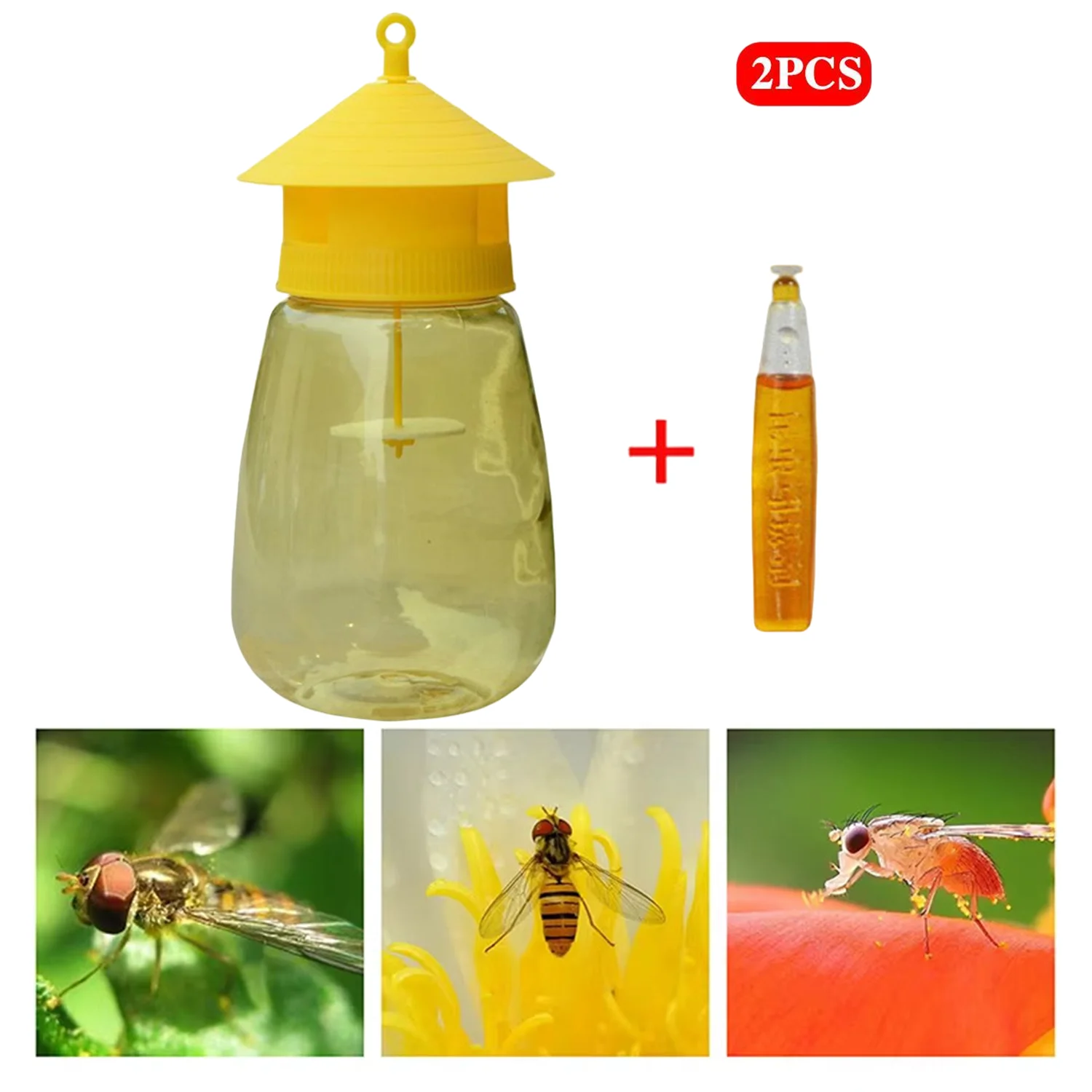 Fruit Fly Trap Killer Set With Attractant Plastic Drosophila Trap Anti Fly Catcher Orchard Insect Trap Pest Control Products