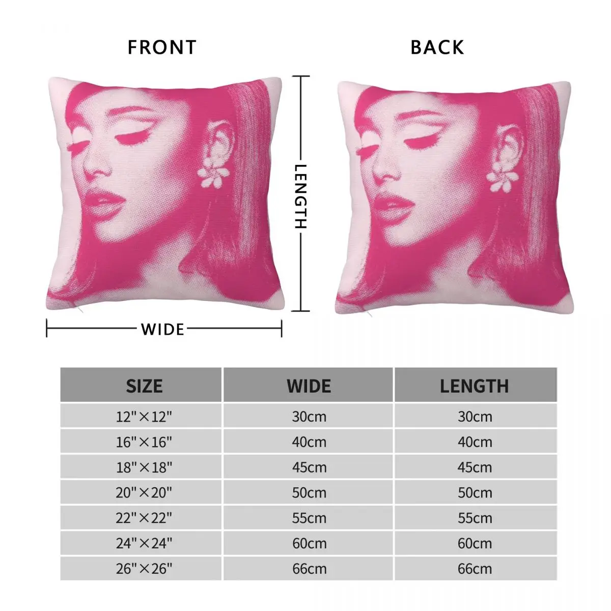 Ariana Grande Pink Positions Square Pillowcase Polyester Linen Velvet Printed Zip Decor Throw Pillow Case Room Cushion Cover 18