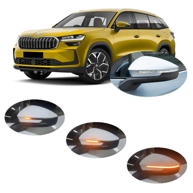 

Для Skoda Kodiaq MK2 Estate vRS Sportline Mild Hybrid DSG 2024 2025 динамическое светодиодное боковое зеркало указатель поворота