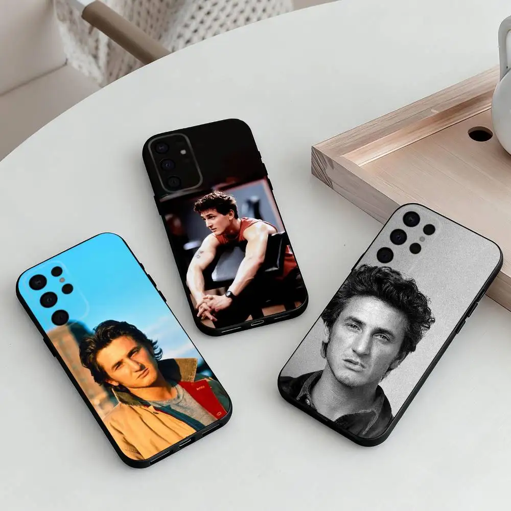 

Actors S-Sean J-Justin P-Penn Phone Case For Samsung S25,S24,S21,S22,S23,S30,Ultra,S20,Plus,Others Soft Black Case