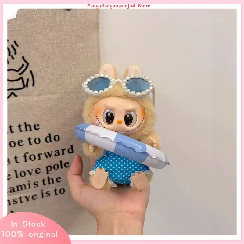 Labubu Ropa accesorios para Ropa Ropa 10cm muñeca de algodón Bjd traje de baño gafas playa buceo tabla de surf bolsa de paja paños