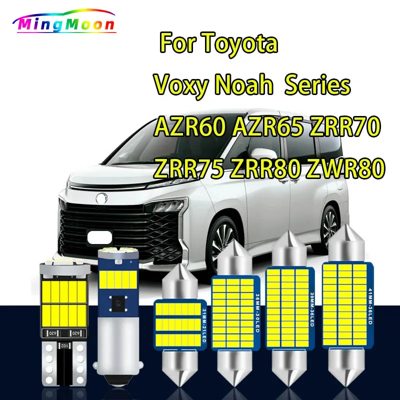 For Toyota Voxy Noah 60 65 70 75 80 Series AZR60 AZR65 ZRR70 ZRR75 ZRR80 ZWR80 LED Indoor Light Kit Car Accessories Canbus