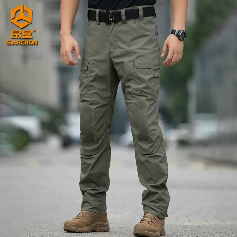 Men's L7 Series Military Cargo Tactical Pants Durable Training Hiking Trouser Spring and Autumn Casual Multi-pocket Male Pants