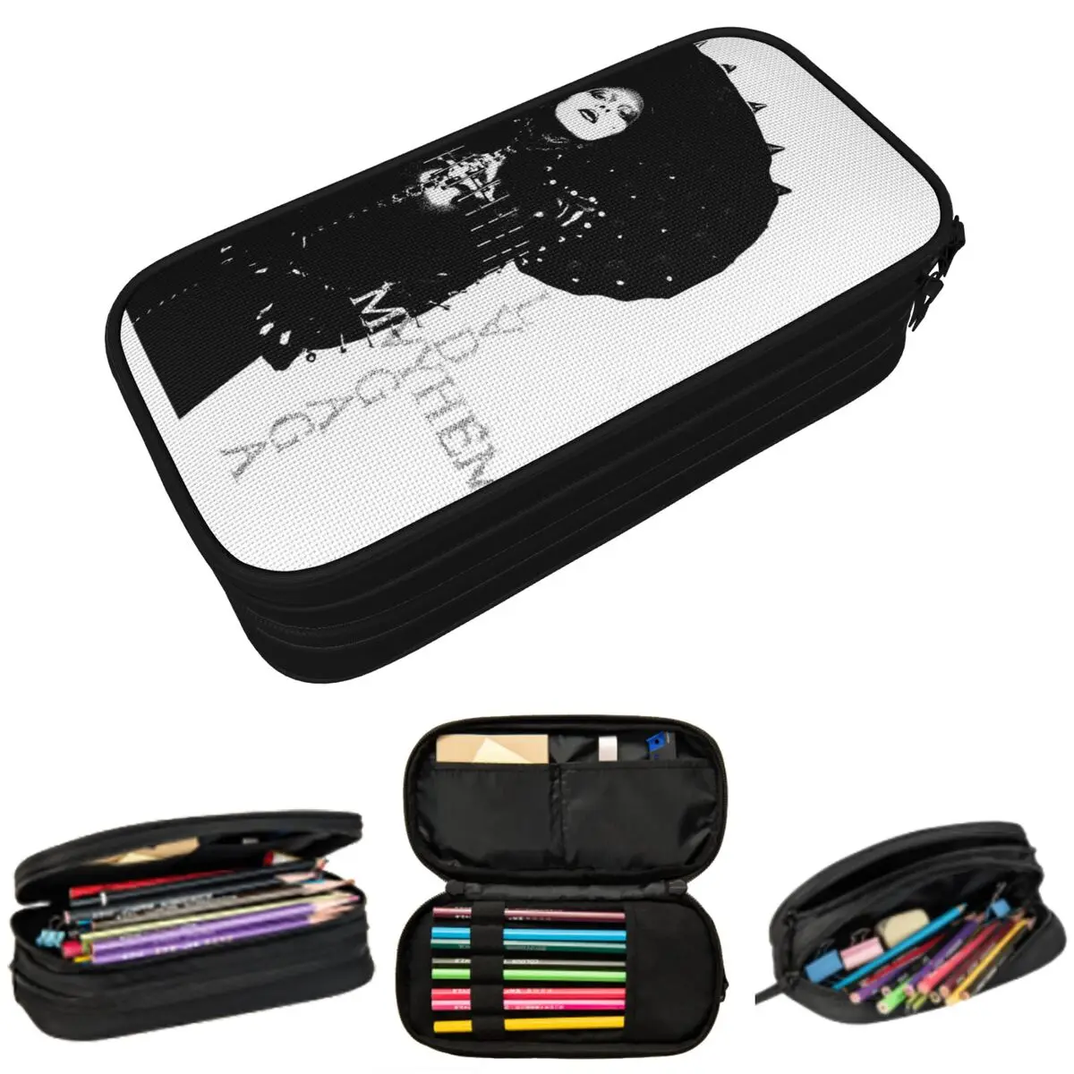 

Пенал с логотипом альбома Lady Gaga Mayhem для детей, школьный пенал, сумка для ручек, канцелярские принадлежности, сумка-держатель для ручек