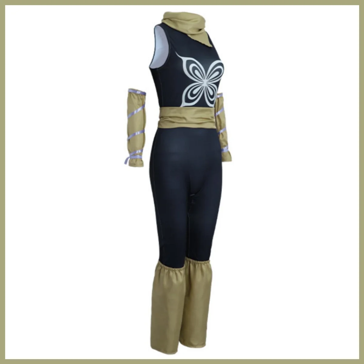 Anime Bleach Shihouin Yoruichi Cosplay Costume Black Jumpsuits Uniform Scarf Wig Adult Woman Sexy Carnival Halloween Suit view 4