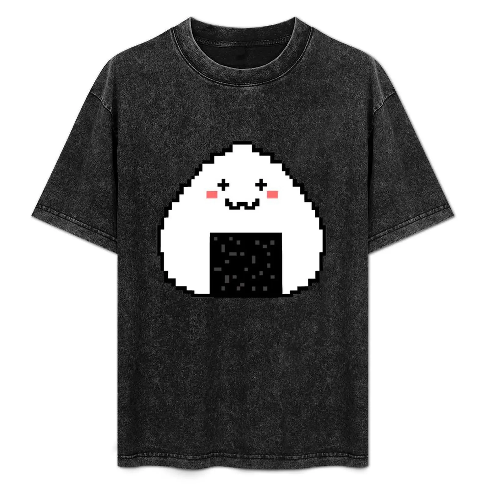 

Pixel onigiri! T-Shirt heavyweights graphic shirts hippie clothes mens white t shirts