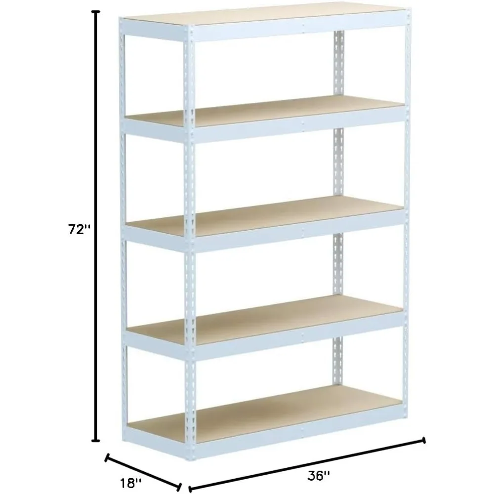 

5-уровневые полки для хранения, высокие металлические полки для хранения, прочный стальной органайзер для гаража или кухонной кладовой