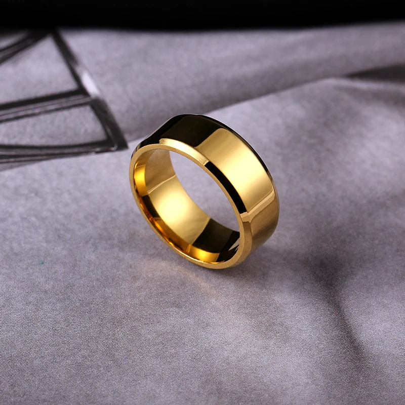 4mm Simple Smooth Women Rings Black Stainless Steel Men Rings Birthday Gifts