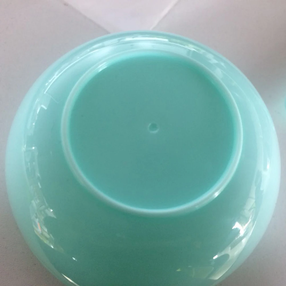 10 Pcs Mixing Bowls Crystal Mud Containers Lightweight Comfortable Space Saving Stacking Green Hard Plastic Craft