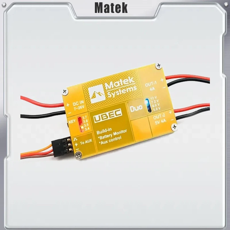 Matek System UBEC DUO 4A/5~12V & 4A/5V für RC Quadcopter RC Flugzeug RC Multicopter UBEC Power Modell