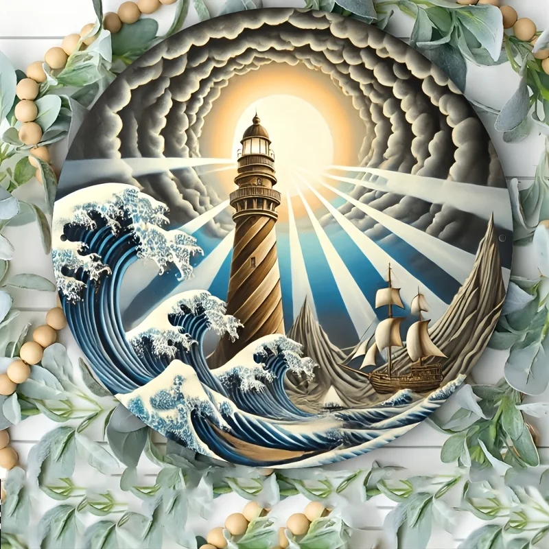 

Creative Tin Art Round Sign Vintage Plaque Decor For Home Bar Cafe Garage