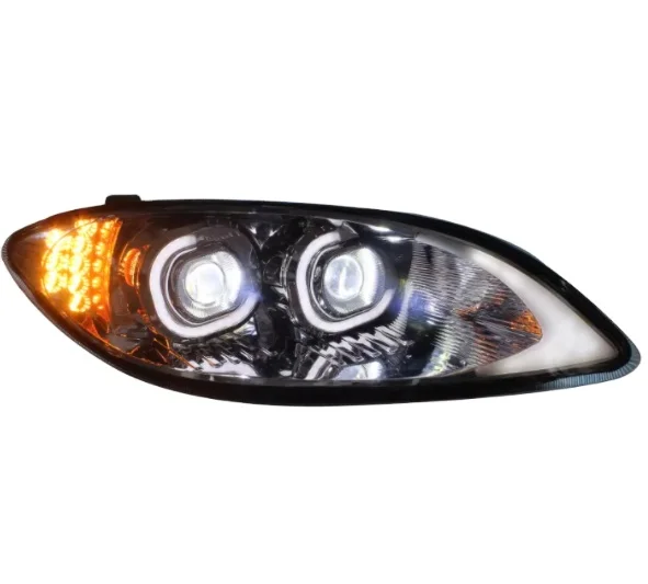 Faro LED cromado o negro de 6-24V aprobado por DOT/SEA a la moda para camiones pesados, adecuado para Prostar internacional 2008