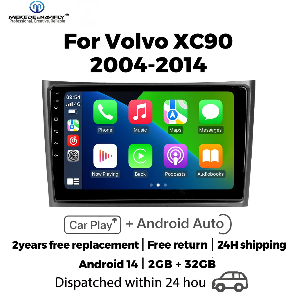 IPS touch screen 10 inch Car Radio For Volvo XC90 C 2002-2014 Wireless Carplay GPS Navigation Autoradio Multimedia Video Player