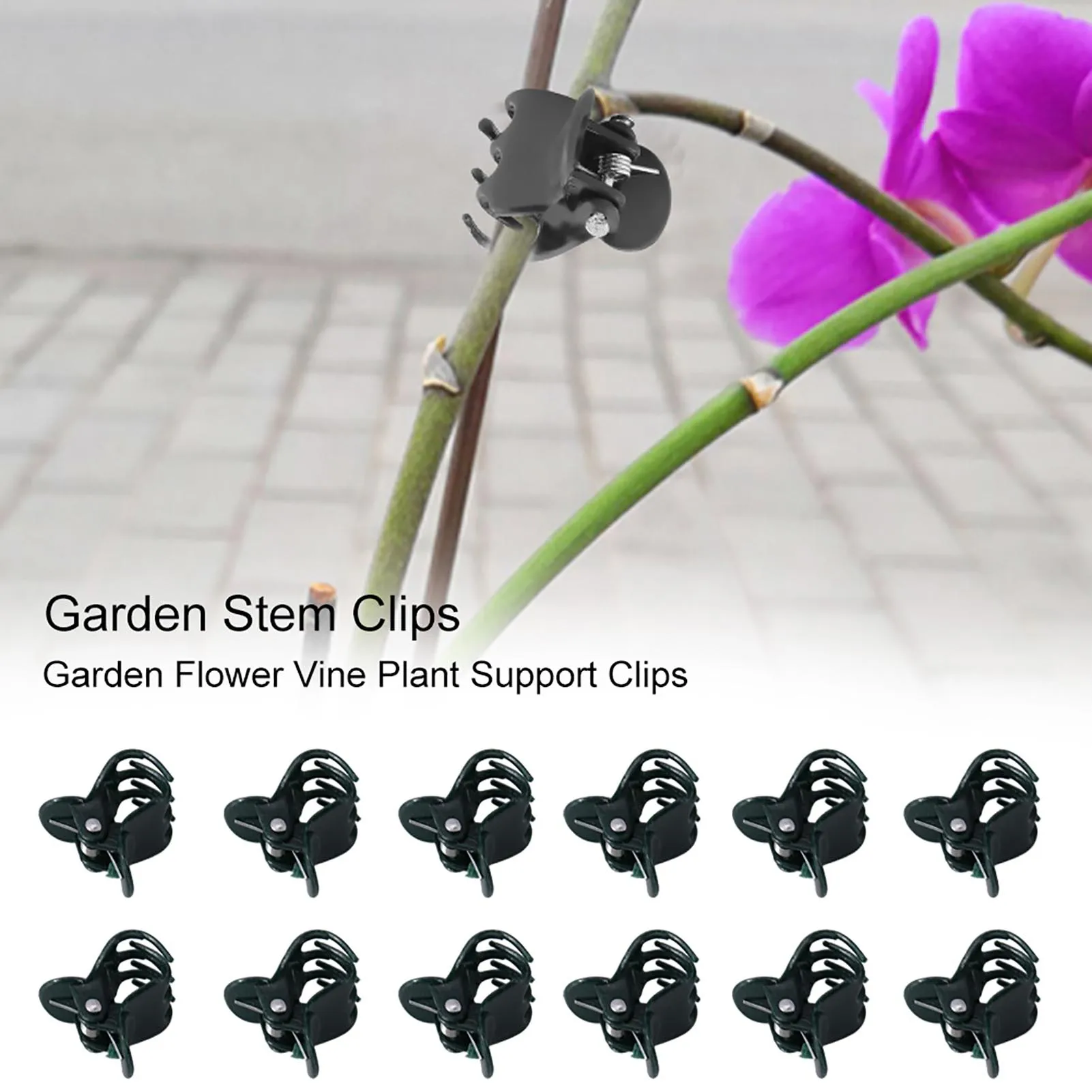 

100pcs Mini Plant Clips Garden Flower Plant Support For Orchid Daisy Stems Support Flower To Grow In Good Condition