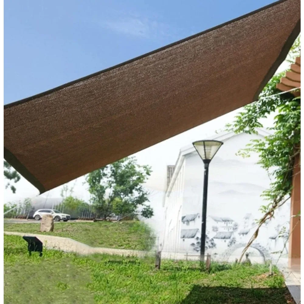 

Shade Sails Net Outdoor Garden Sun Shades Shelter Hole Distance 1m with Grommets, Heat-Insulating Mesh Tarp for Garden, Greenhou