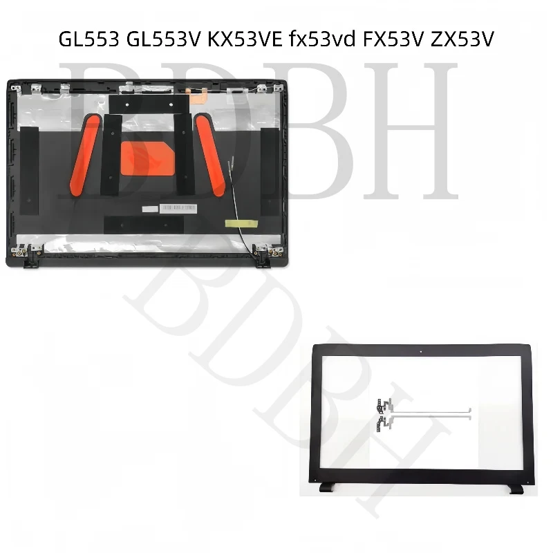 For ASUS GL553, GL553V, KX53VE, fx53vd, FX53V, ZX53V Laptop: New LCD Screen Back Cover, Front Frame, Bezel & Housing Shell