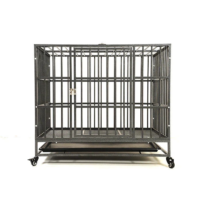 

Hot Sales Labrador Alaska Dog Cage Square Tube Thickened Pet Large Kennel Square Tube Durable Cage Thickened Indoor Full Tube Do
