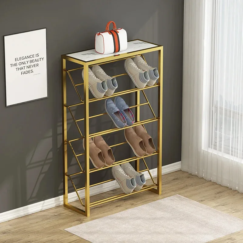 

Customize.Gold Metal Shoe Rack Home Indoor Shoe Cabinet Storage Rack Multi-layer Dust-proof Simple Shoe Rack