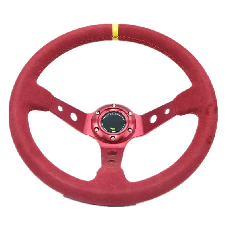 Refitting Racing 14 Inch 350mm Deep Concave Drift Steering Wheel / Suede Steering Wheel