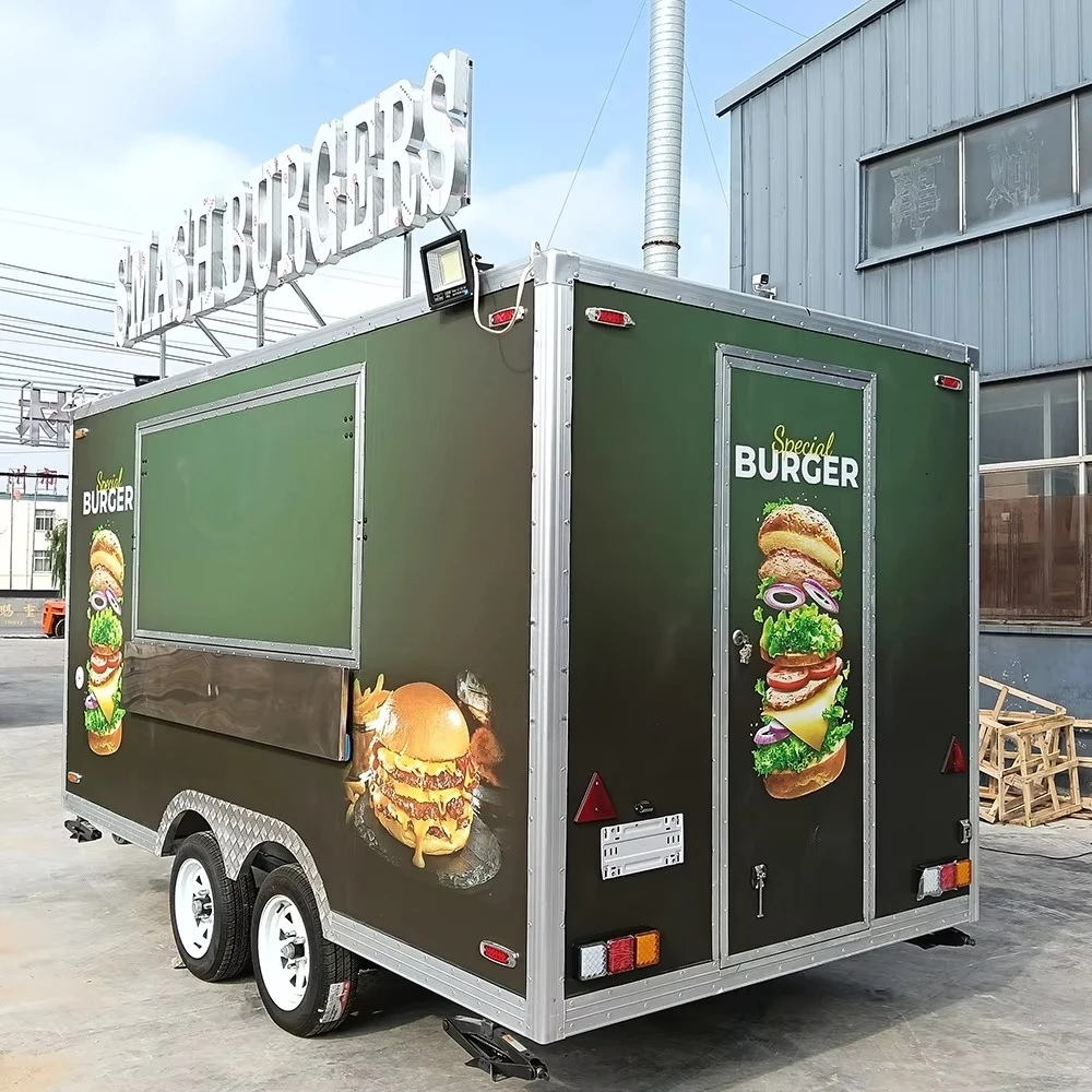 FOODLINE Outdoor Food Kiosk Cart Wind Rain Proof Detachable Worktable Easy Move Street Catering Equipment