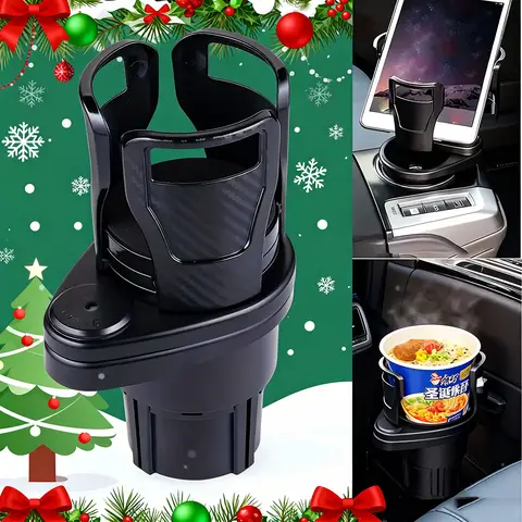 Car Drink Holder Multifunction Adjustable Cup Holder 360° Rotation Stable Anti-Slip Auto Parts Storage Box Car Water Cup Holder
