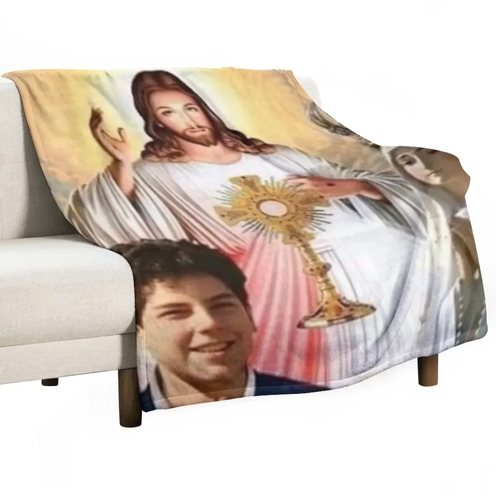 Manta de lazo suave, duradera y reutilizable para todas las estaciones, Blessed Carlo Acutis, Beato Carlo, Blessed Carlo
