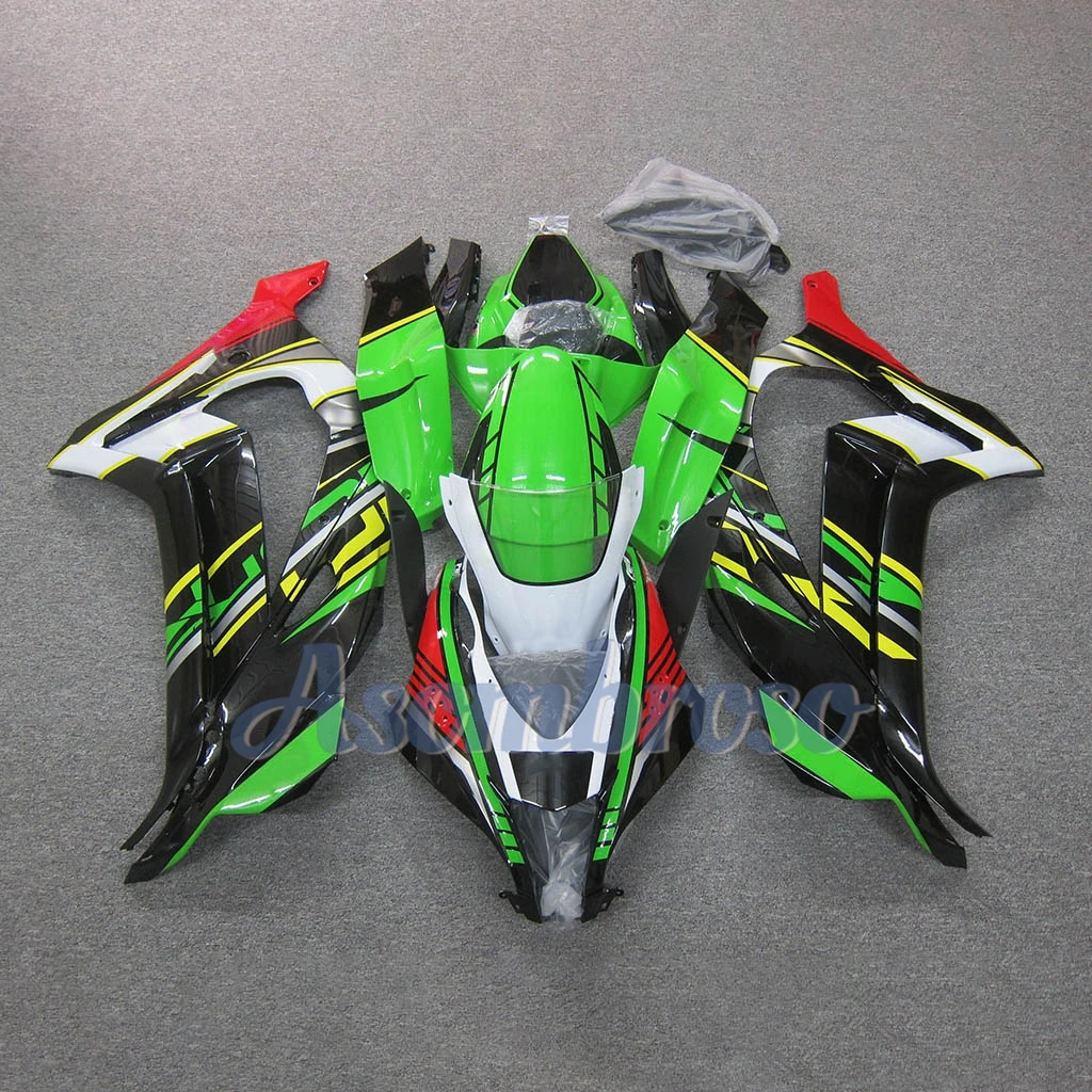 Kit de carenados para motocicleta Ninja zx10r, juego de carrocería de inyección de ABS de alta calidad, color verde y negro, para modelos 2016, 2017, 2018, 2019, 2020 y ZX-10R