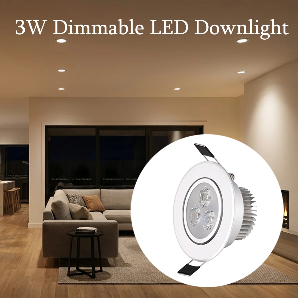 

5 шт. диммируемых светодиодных светильников 3 Вт, точечные лампы, декоративное освещение для гостиной, яркие алюминиевые супер-светильники, ночники