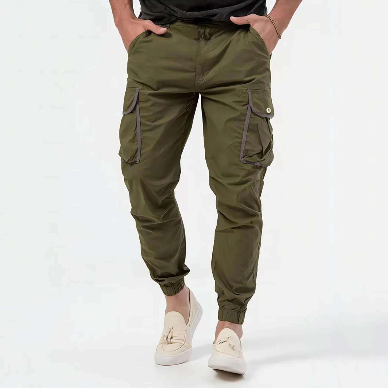 2023 Mens Slim Fit Tactical Cargo Pants Men Joggers Boost Military Casual Cotton Pants Hip Hop Male Army Trousers Sweatpants New