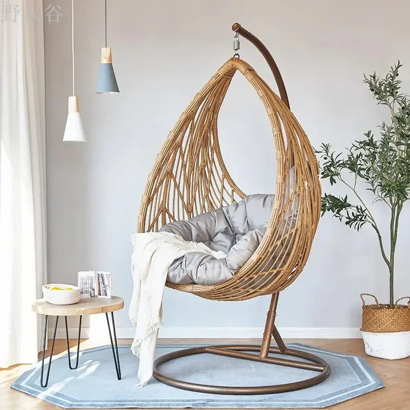 Hanging basket, rattan chair, swing, indoor household swing, net, red bird's nest chair, Nordic lazy person, cradle chair