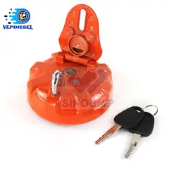 Fuel Tank Cap Assembly with 2 Keys K1004166 for Daewoo Doosan DH300 DH150-7 Excavator Repair Replacement Parts 3 Months Warranty