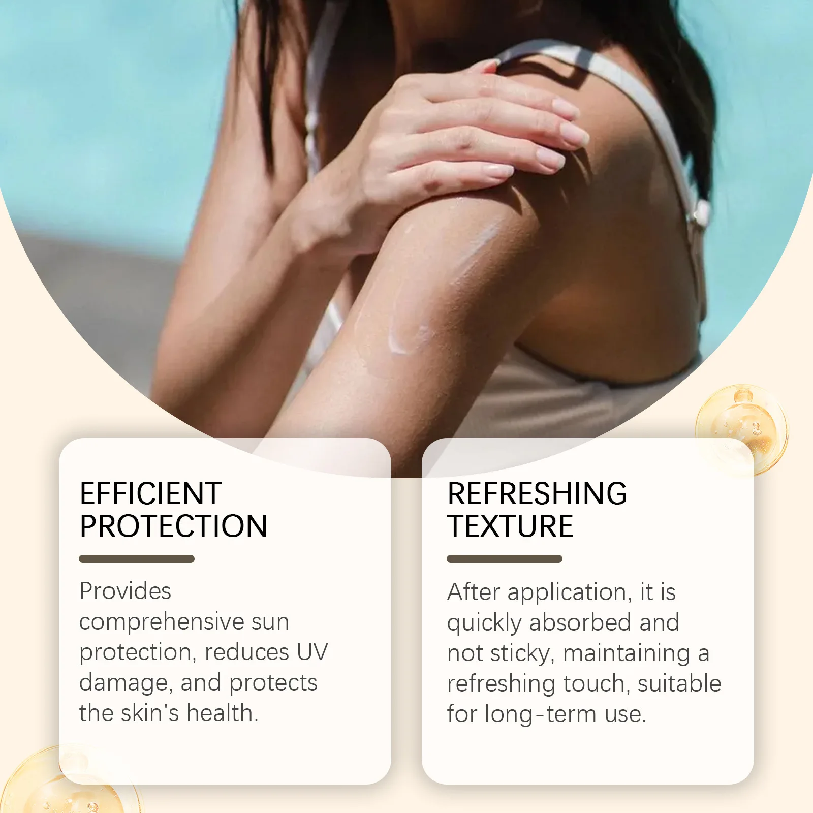 Crème solaire nourrissante et hydratante SPF 50 +, prévient les coups de soleil UVA/UVB, protection Anti-oxyde, isolation du bloc solaire, crème solaire fraîche