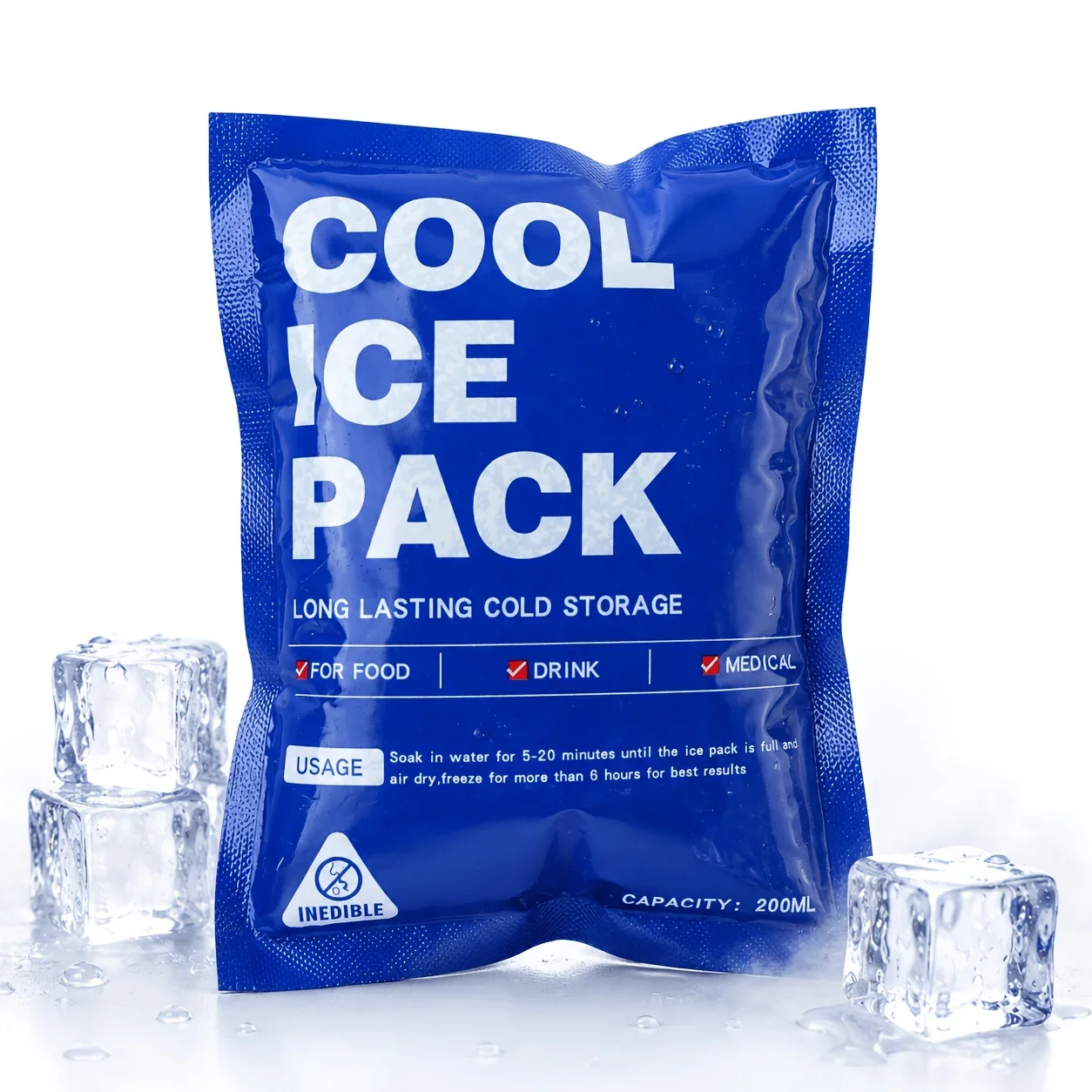 10/50Pcs Ice Packs Reusable Cold Pack Cooler Bags Fresh Keeping Insulated Cooling Bags For Camping Picnic Food Drink